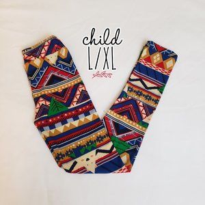 NWT LulaRoe Christmas Holiday Leggings Kid Size L/XL